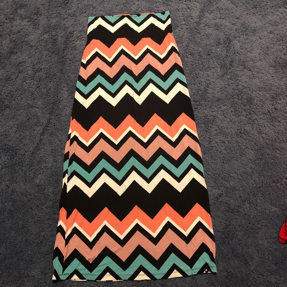 Chevron maxi skirt